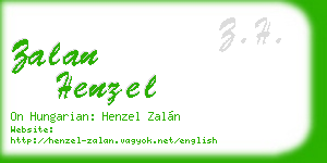 zalan henzel business card